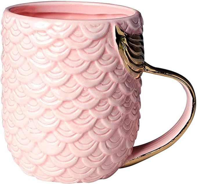 VANUODA Mermaid Coffee Mug - Ceramic Cup with Tail Handle, Presents for Women Mom Grandma Girls W... | Amazon (US)