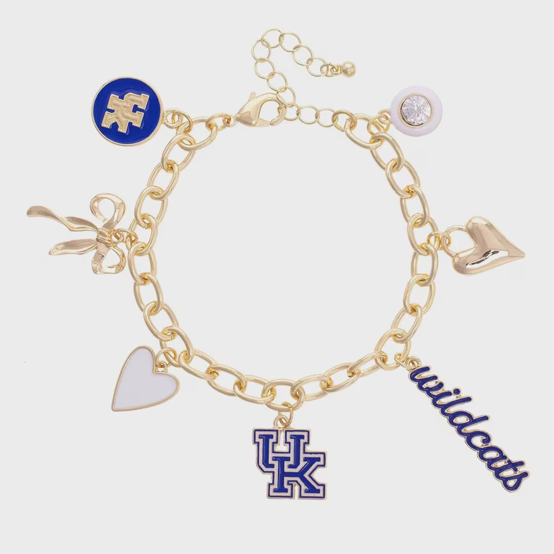 University of Kentucky Wildcats Charm Bracelet – Blue & Gold Enamel, NCAA Licensed, Game Day Je... | Etsy (US)