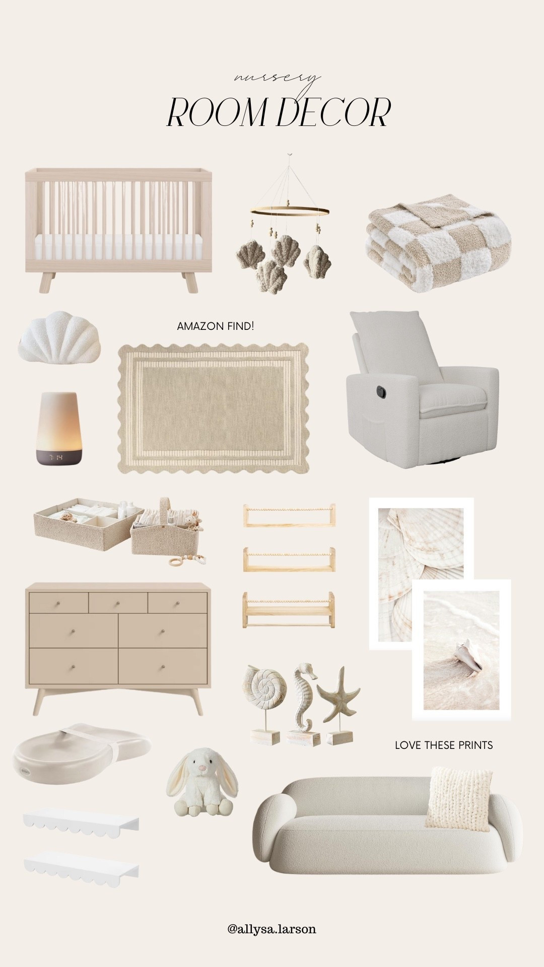 Sharing some of my favorite neutral beachy nursery decor 

#LTKBump #LTKHome #LTKBaby