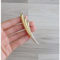 Vintage 1980S Modernist Gold Tone Slim Brooch Pin, Abstract Leaf Design, Elegant Minimalist Jewelry, Secure Pin Back | Etsy (US)