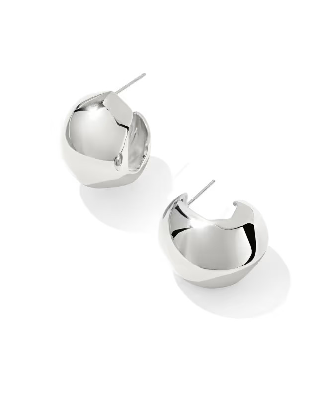 Kaitlin Silver Hoop Earrings | Kendra Scott