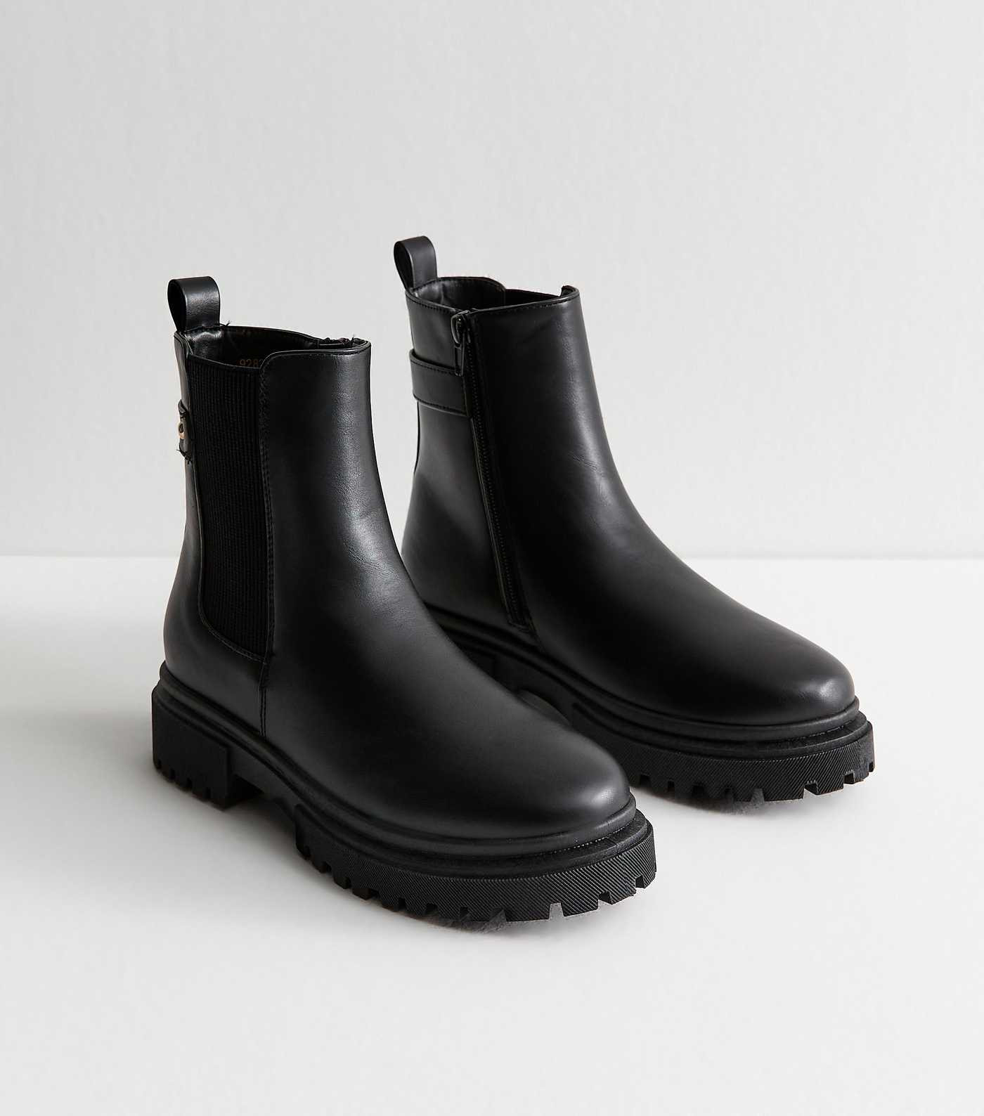 Black Faux Leather Chelsea Boots | New Look | New Look (UK)