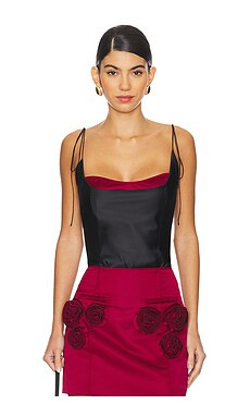 Anna October Dancer Top in Black & Red from Revolve.com | Revolve Clothing (Global)