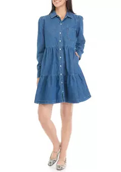 Crown & Ivy™ Women's Denim Boyfriend Dress | Belk