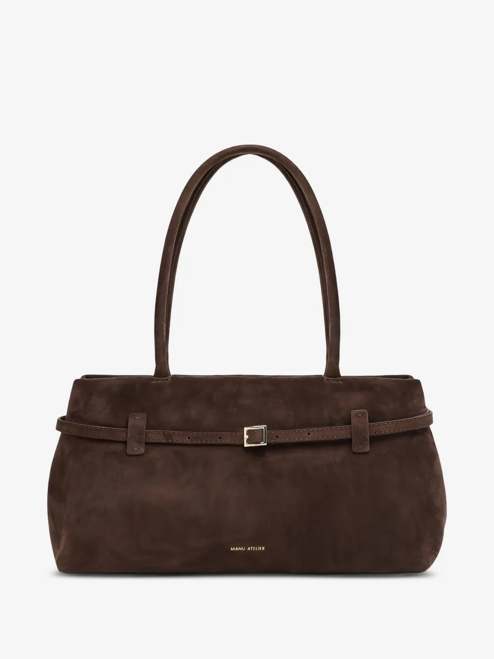 Manu Atelier Le Cambon East West suede shoulder bag - Brown | Farfetch Global