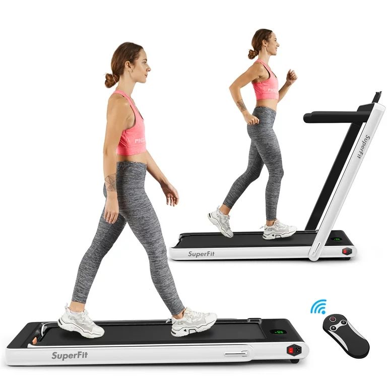 SuperFit 2.25HP 2 in 1 Folding Treadmill W/ APP Speaker Remote Control - Walmart.com | Walmart (US)