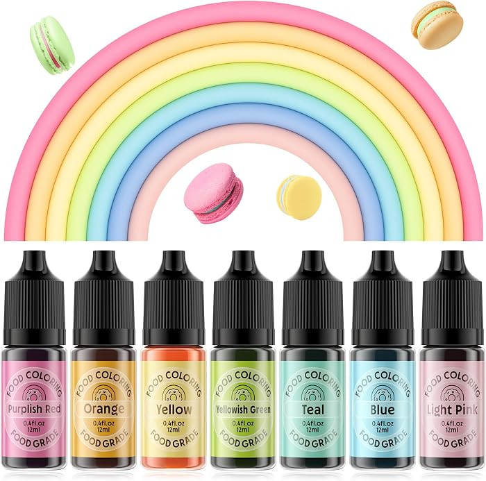 Cherrysea Food Coloring for Cake Decorating Macaron Edible Food Dye for Baking Royal Icing Cookie... | Amazon (US)