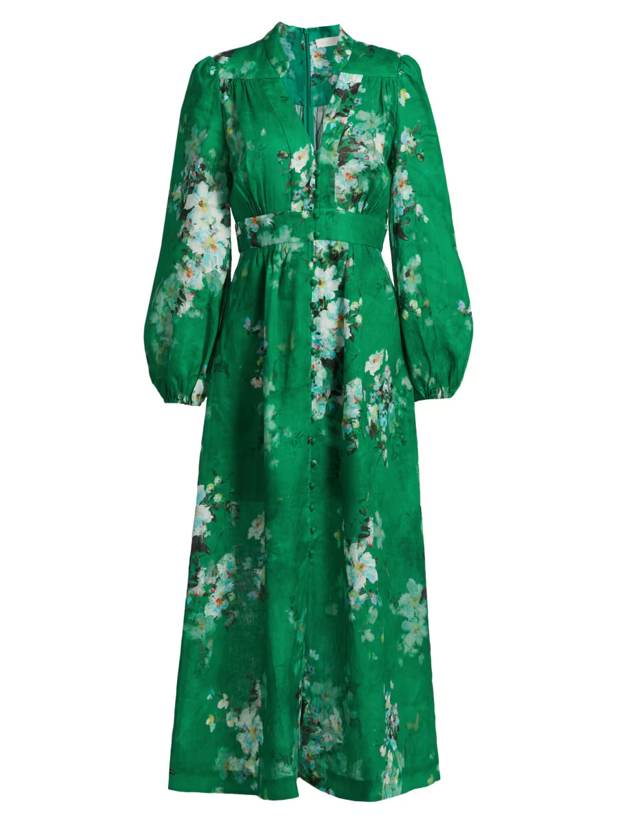Everyly Floral Linen Shirtdress | Saks Fifth Avenue