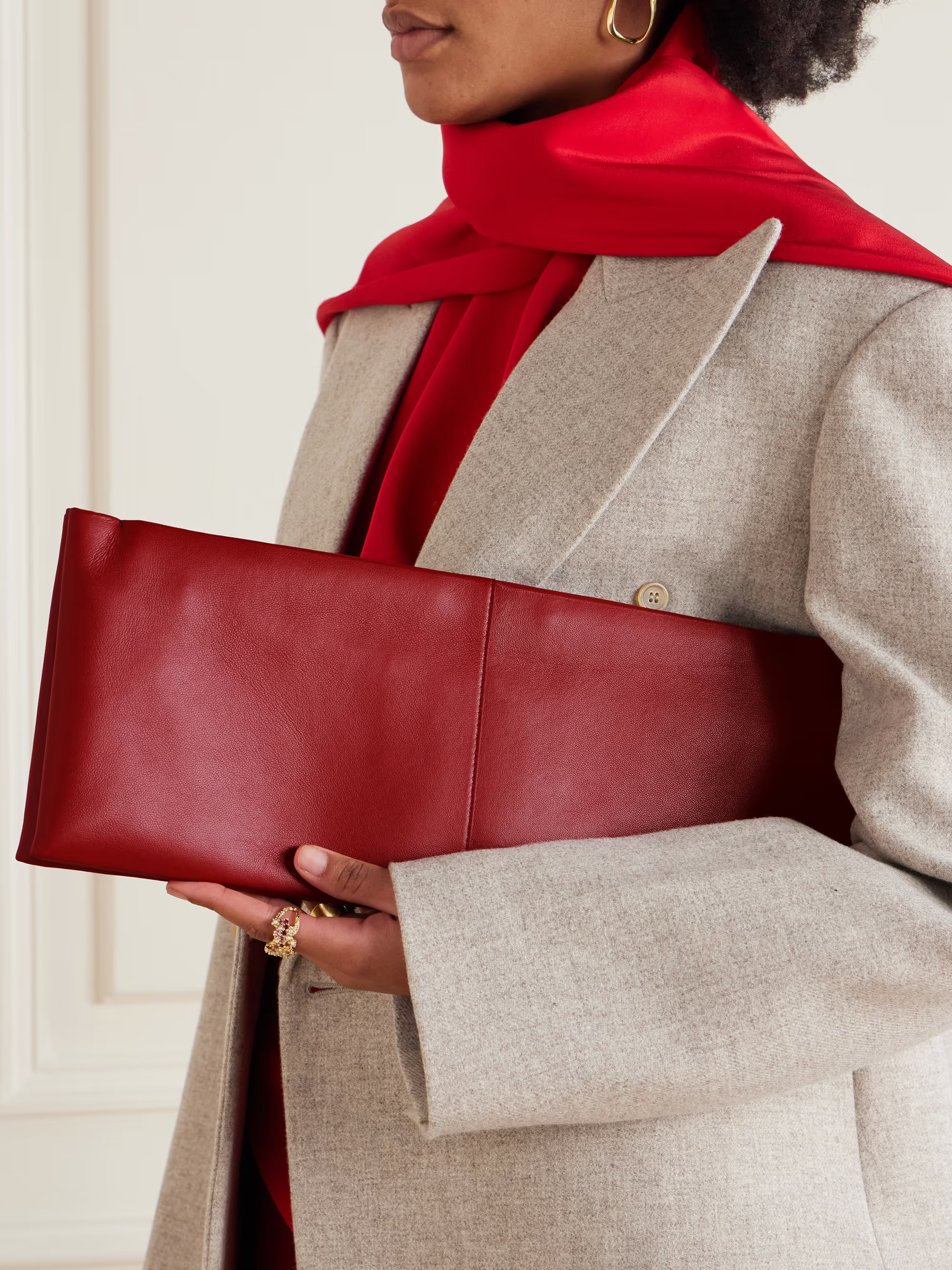 Louise leather clutch | NET-A-PORTER (US)