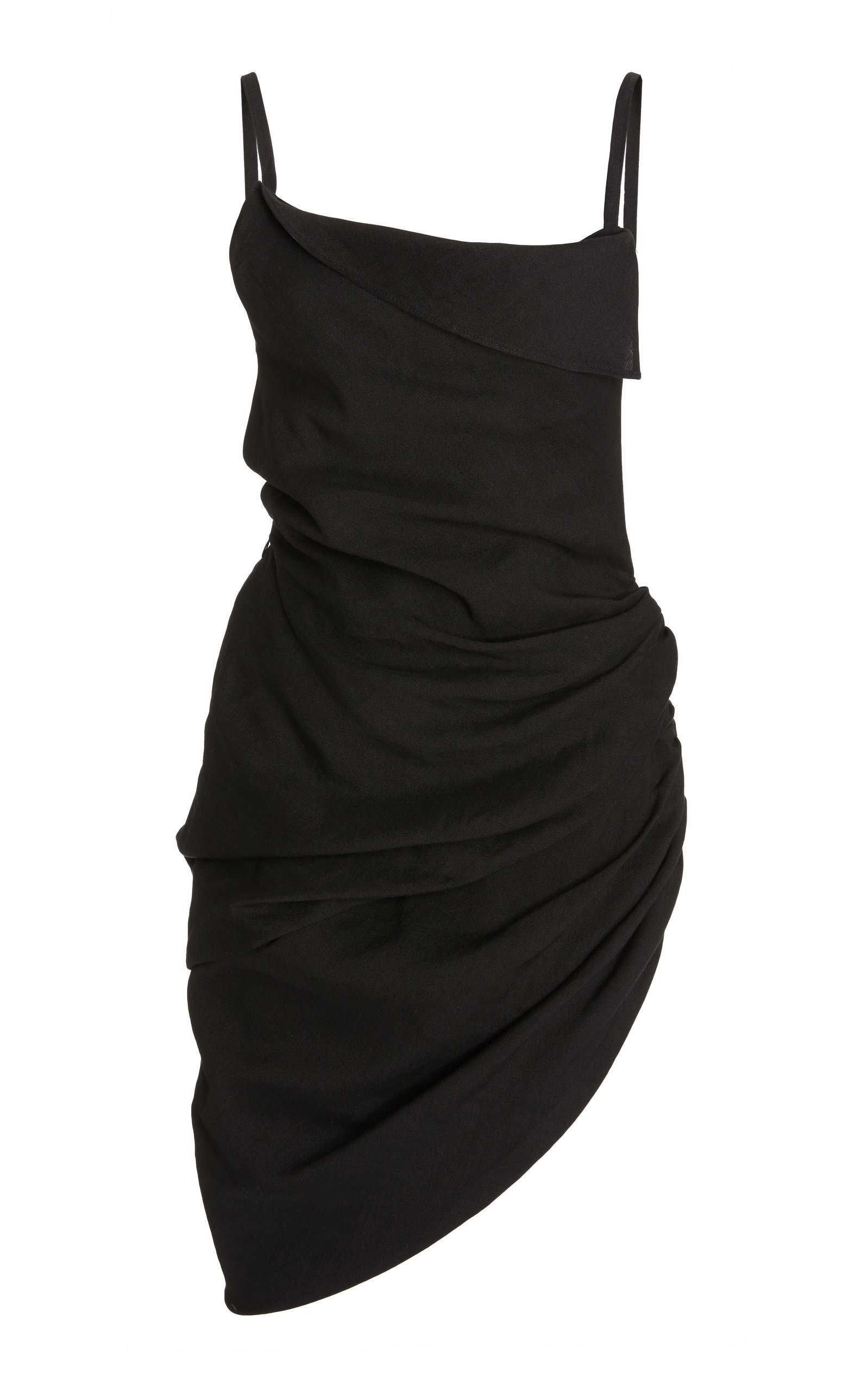 Saudade Asymmetric Draped Hemp-Blend Mini Dress | Moda Operandi (Global)