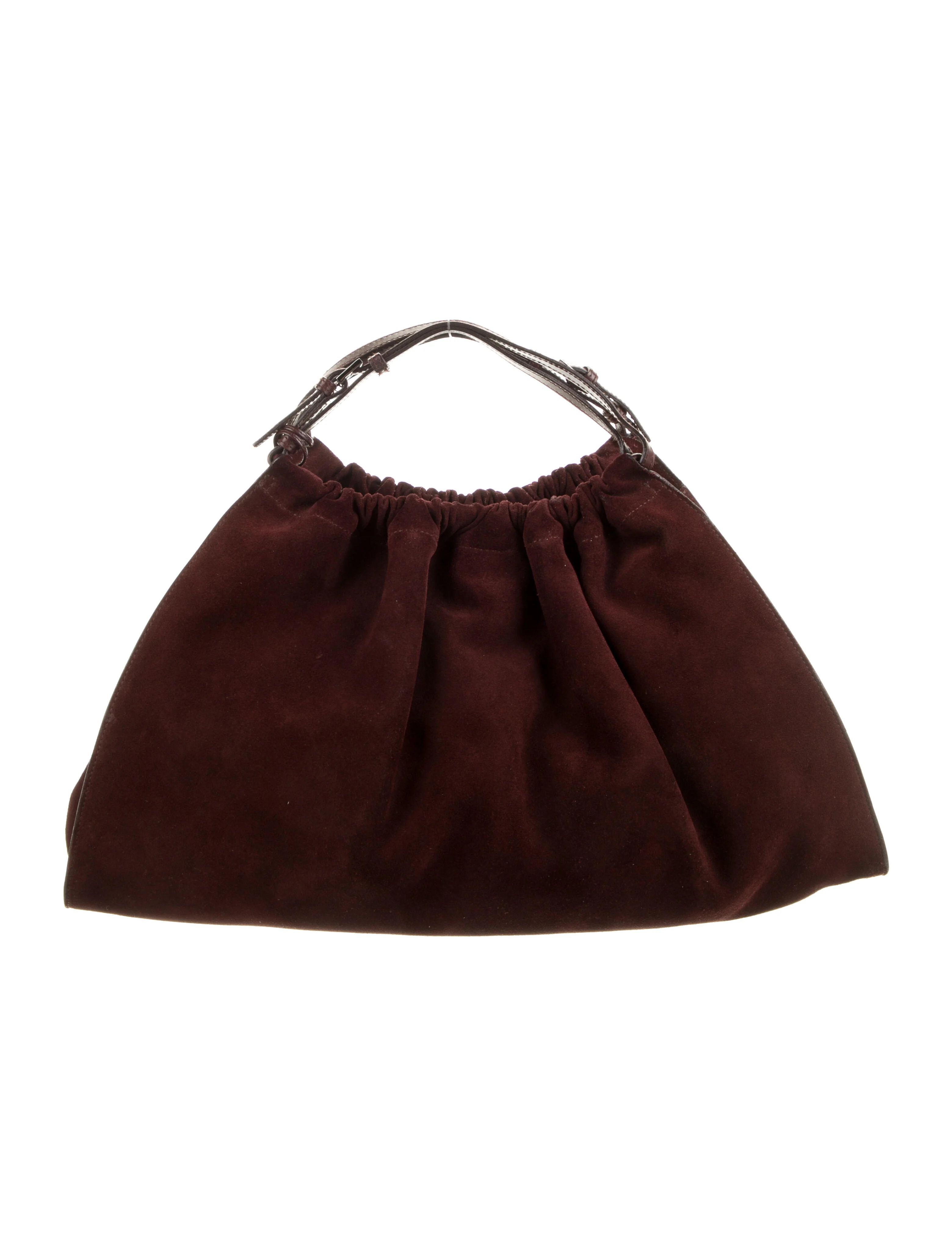 Suede Gathered Hobo | The RealReal