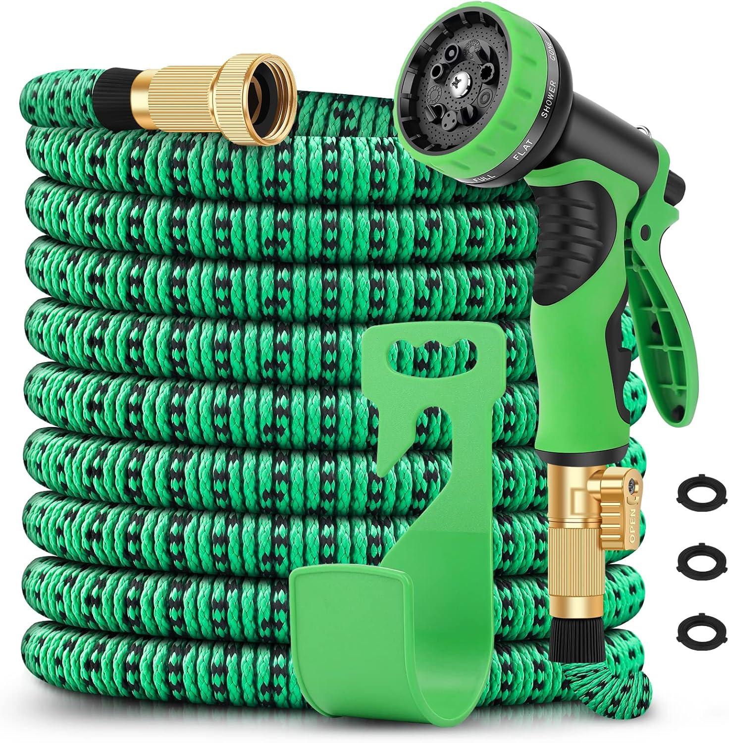 Toolasin Expandable Garden Hose 50ft with 10 Function Spray Nozzle, Leakproof Flexible Water Hose... | Amazon (US)