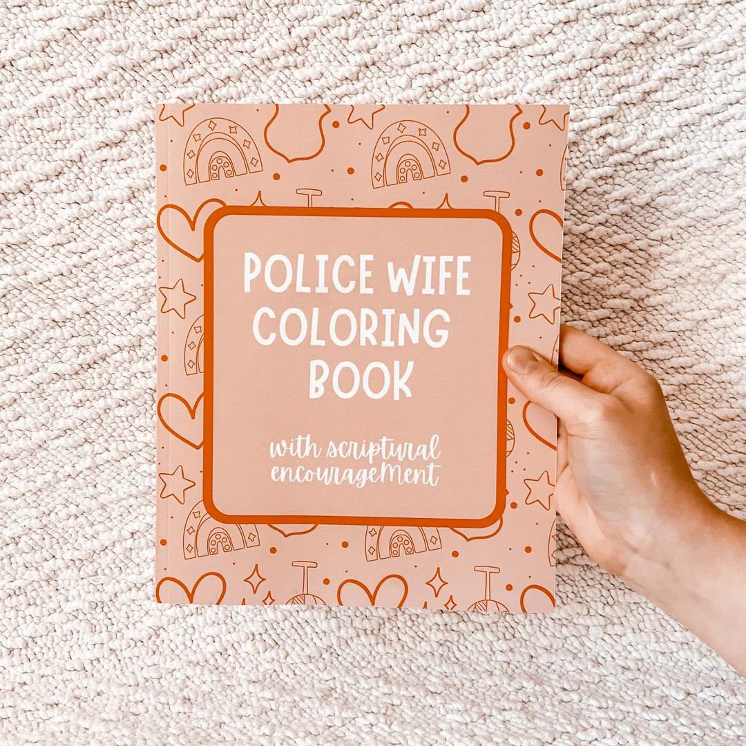 Police Wife Coloring Book With Scriptural Encouragement, Police Wife Gifts, Adult Coloring Book | Etsy (US)