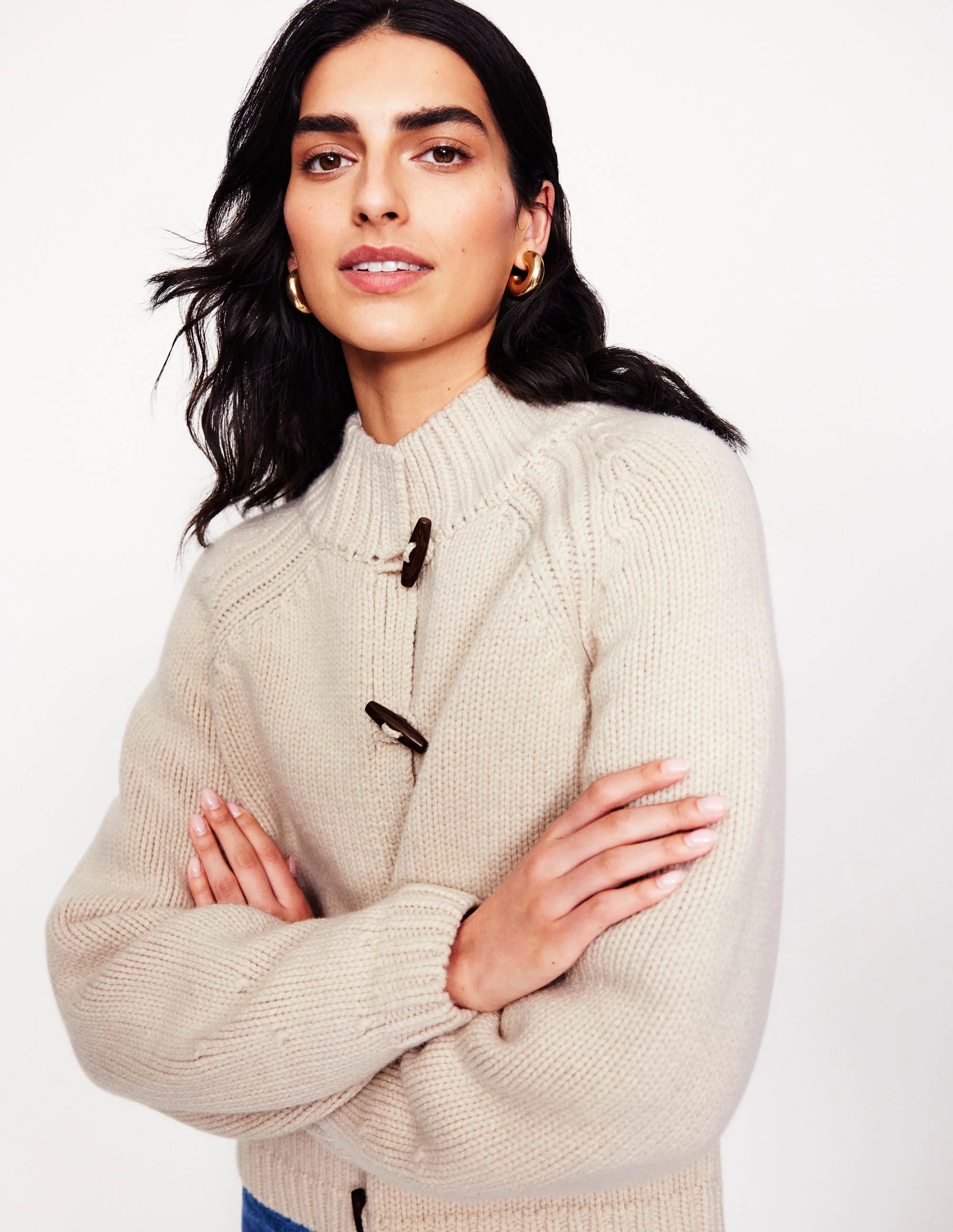 Chunky Wool Cardigan-Warm Ivory | Boden (US)