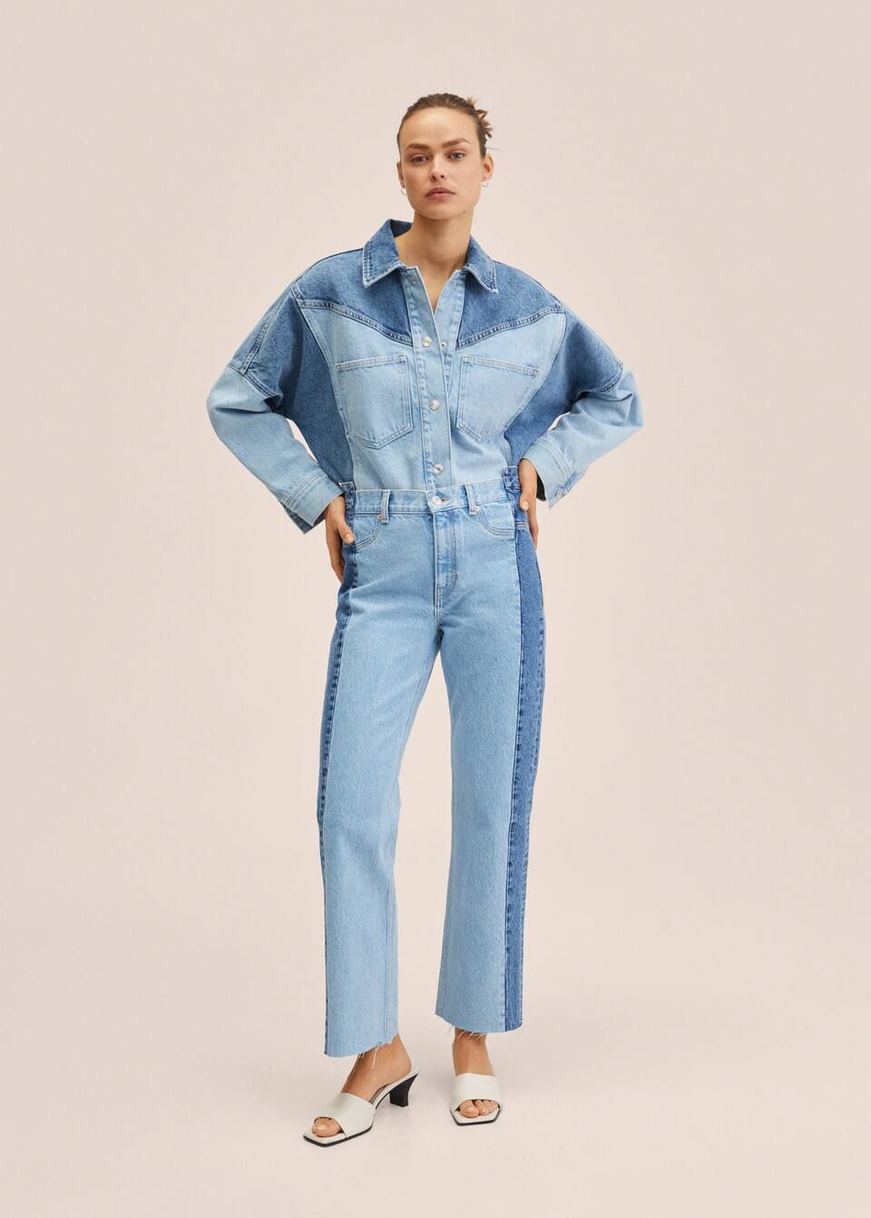 Block Colour straight jeans | MANGO (US)