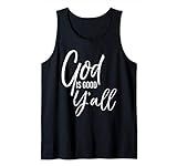 Cute Southern Christian Quote for Women God is Good Y'all Tank Top | Amazon (US)