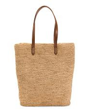 Raffia Tote With Handle | TJ Maxx