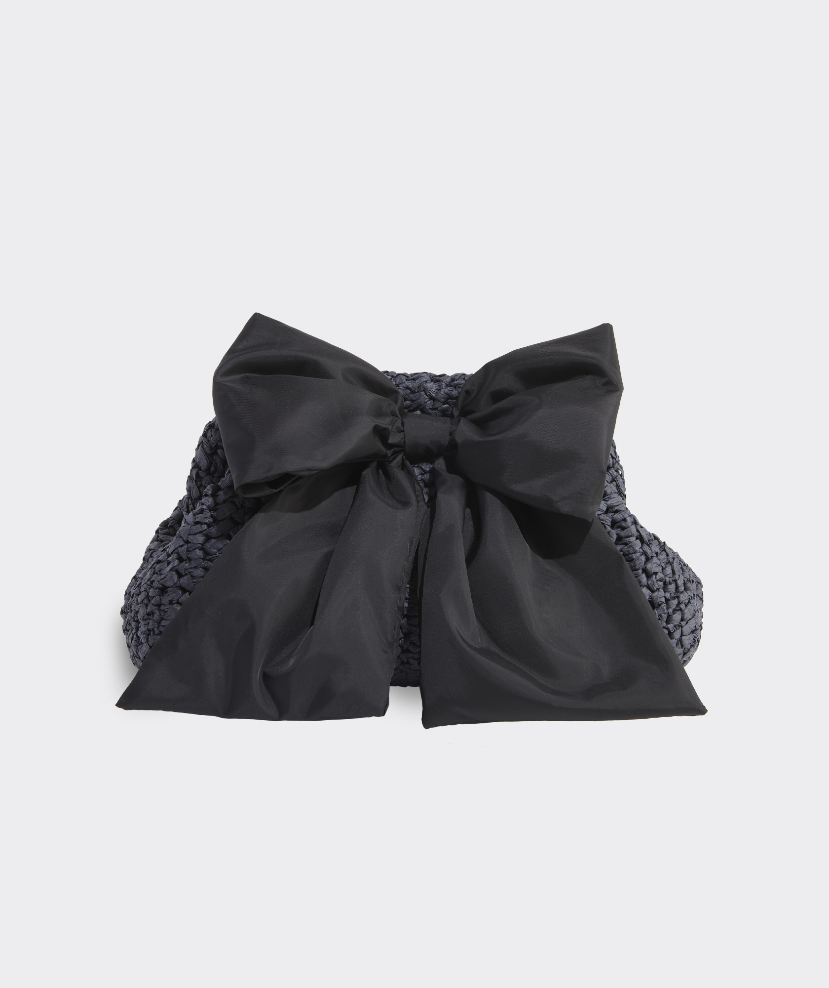 Taffeta Bow Straw Clutch | vineyard vines