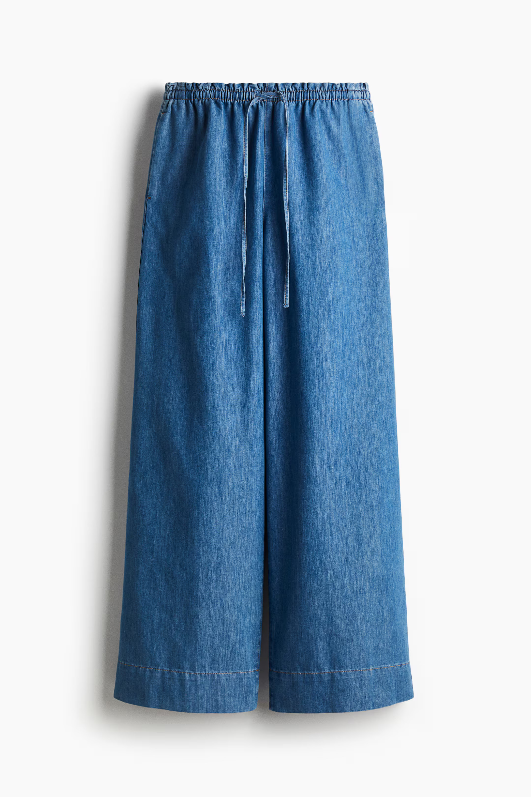 Denim pull-on trousers - Denim blue - Ladies | H&M GB | H&M (UK, MY, IN, SG, PH, TW, HK)