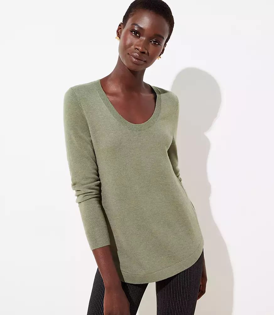 Luxe Knit Shirttail Sweater | LOFT | LOFT