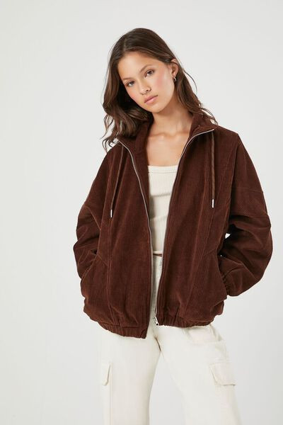 Corduroy Drawstring Bomber Jacket | Forever 21 (US)