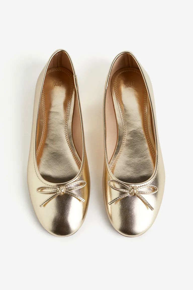 Ballet Flats - Gold-colored - Ladies | H&M US | H&M (US + CA)
