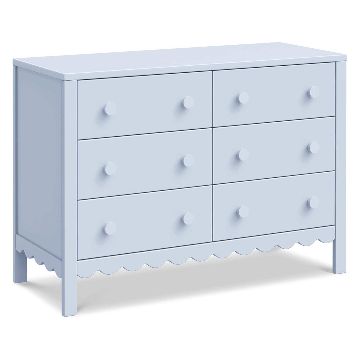daVinci Sammy Scallop 6-Drawer Dresser in Powder Blue | Amazon (US)