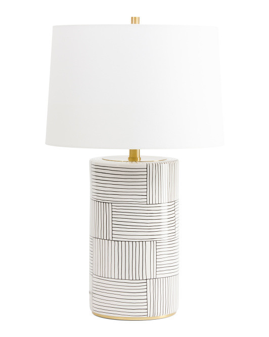 16x26 Borneo Lines Ceramic Table Lamp | TJ Maxx