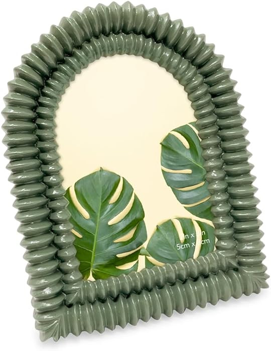 Isaac Jacobs 2x3 Glossy Rosemary Green Double Bead Arch Photo Frame with Black Fabric Easel, Tabl... | Amazon (US)