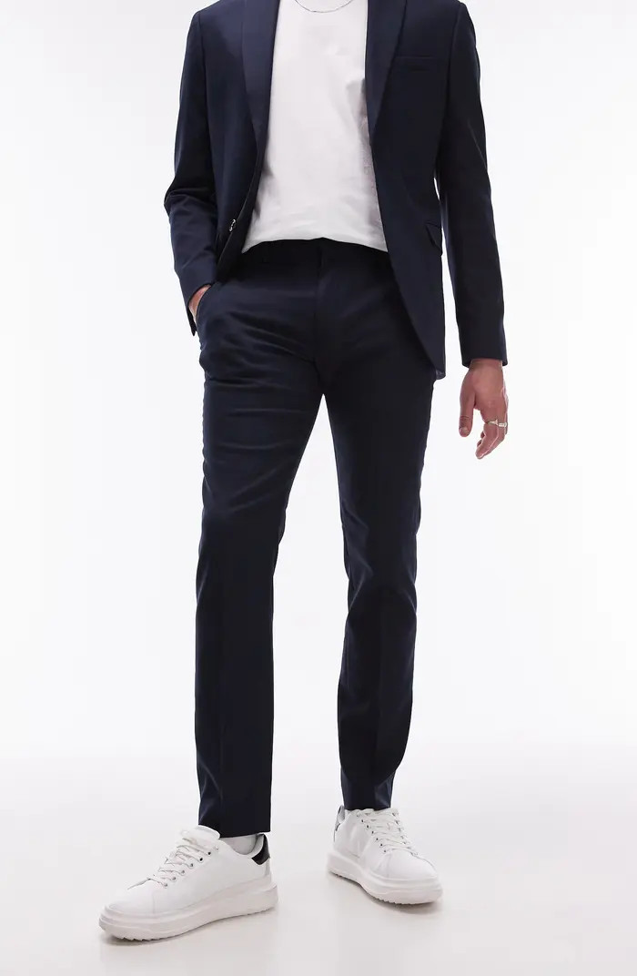 Topman Skinny Fit Textured Dress Pants | Nordstrom | Nordstrom
