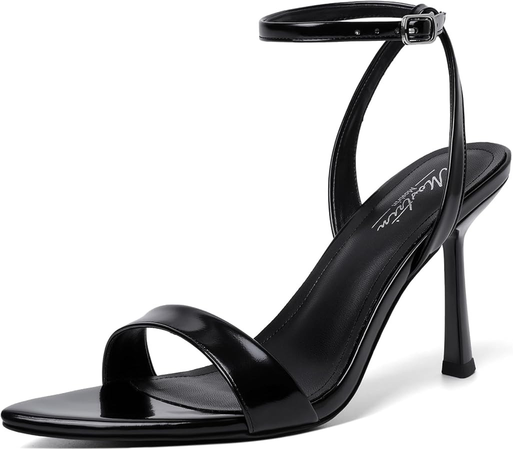 Mostrin Heels for Women Strappy Lace Up Ankle Strap Heels Pointed Open Toe Stiletto High Heeled S... | Amazon (US)