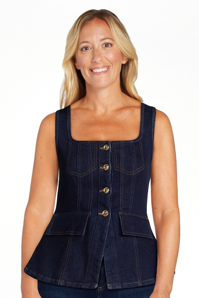 Scoop Women's and Women's Plus Denim Corset Top, Sizes XS-4X | Walmart (US)