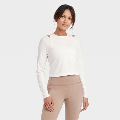 Women's Long Sleeve Cropped Top - All in Motion™ | Target