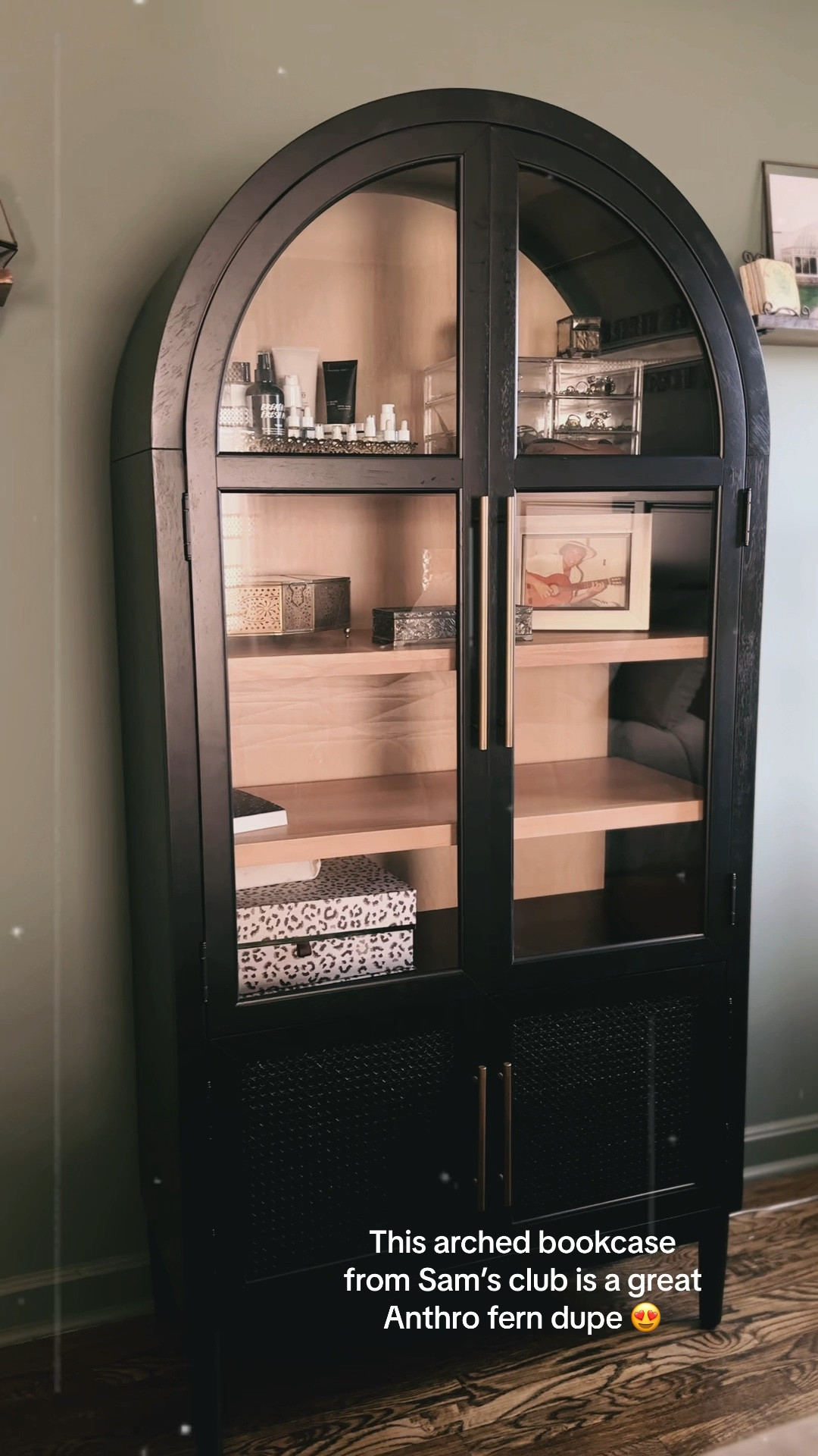 Found this arched bookcase at Sam’s Club and it’s the perfect cost effective dupe for the Anthro fern cabinet! 

#LTKhome
