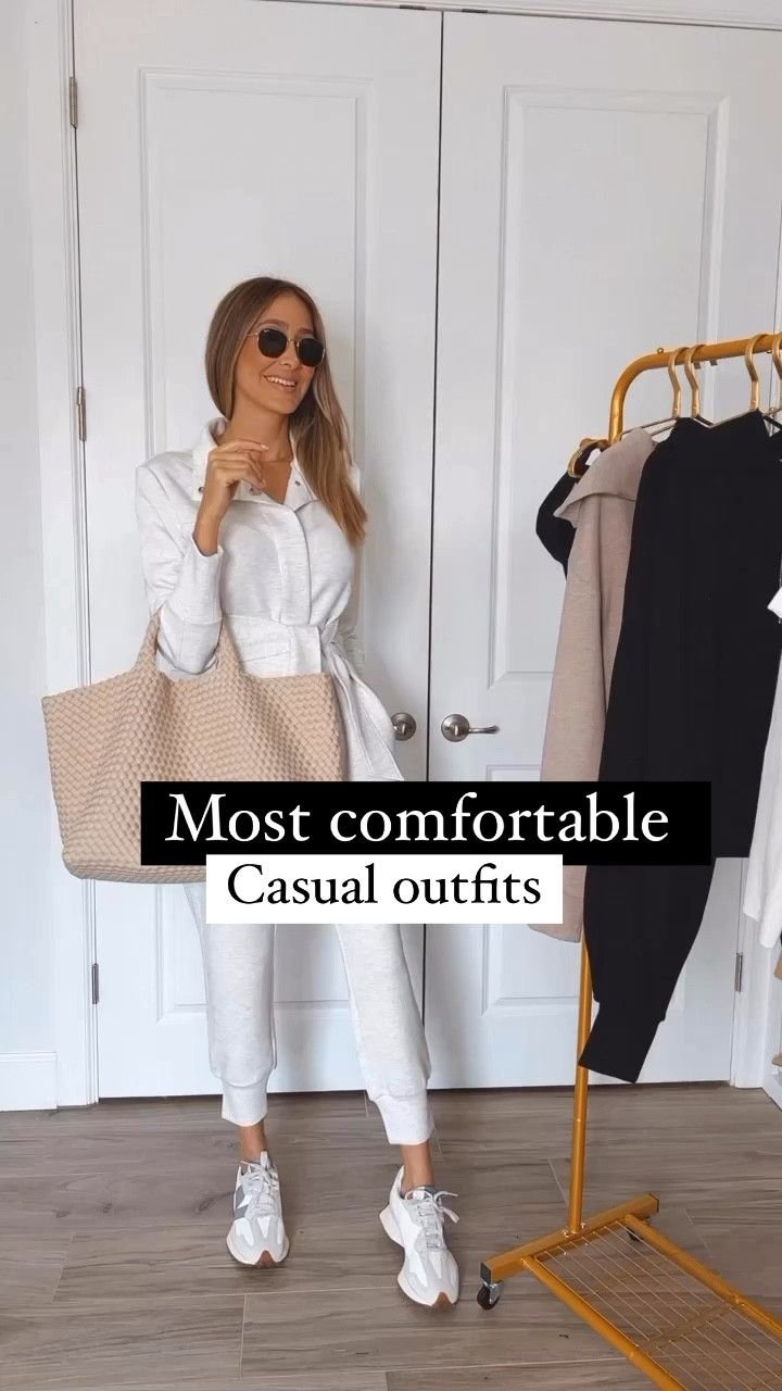 Most comfortable and stylish casual outfits. Perfect for an elevated casual look, traveling or just lounging.
Runs tts, wearing a size small . I also listed some Amazon options here. I also have them and I can guarantee that the quality is outstanding!! Stretchy and flattering. They also run tts . 


#LTKxNSale #LTKTravel #LTKStyleTip