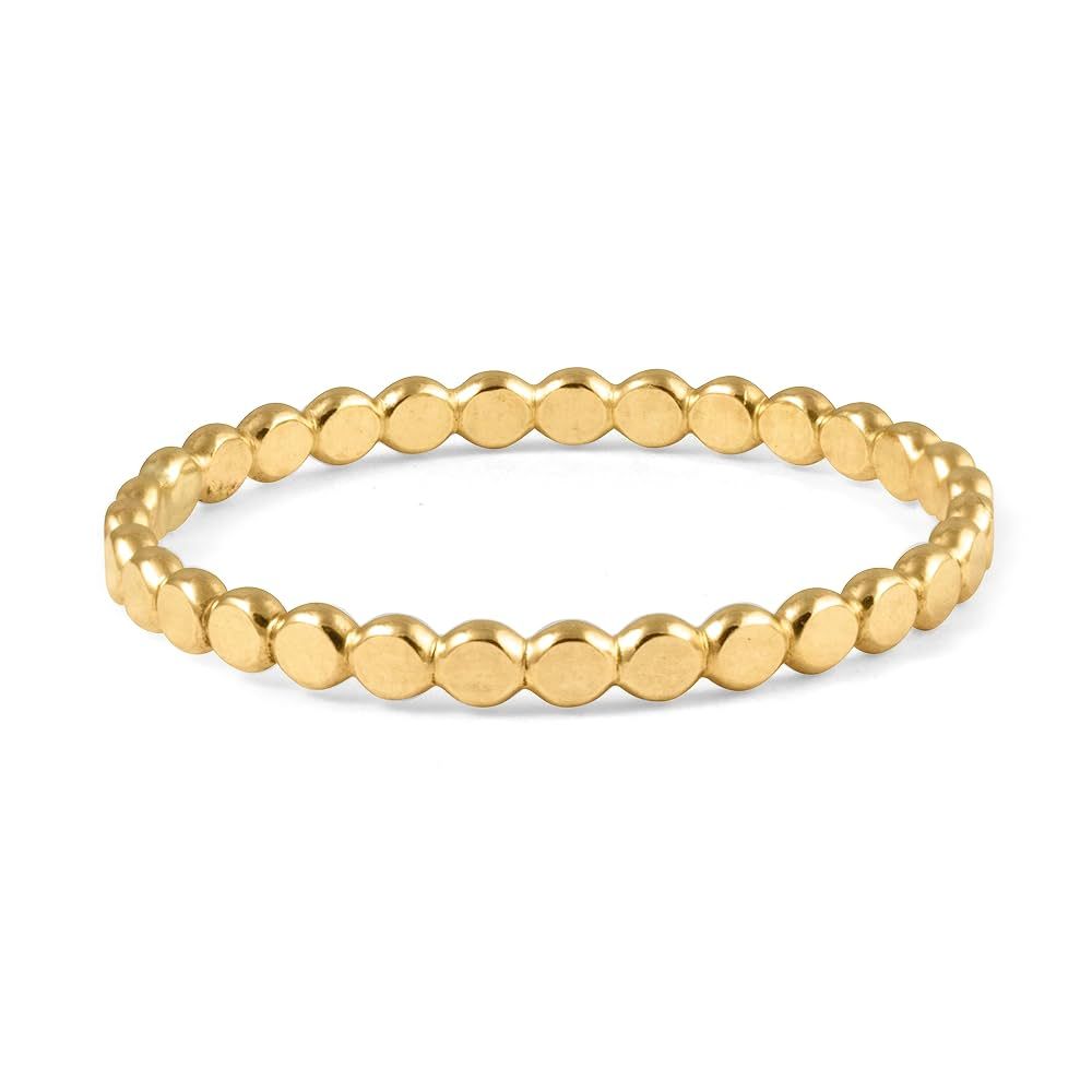 Dainty14k Gold Filled Rings For Women & Girls Thin Stacking Ring | Non-Tarnish Simple & Minimalis... | Amazon (US)