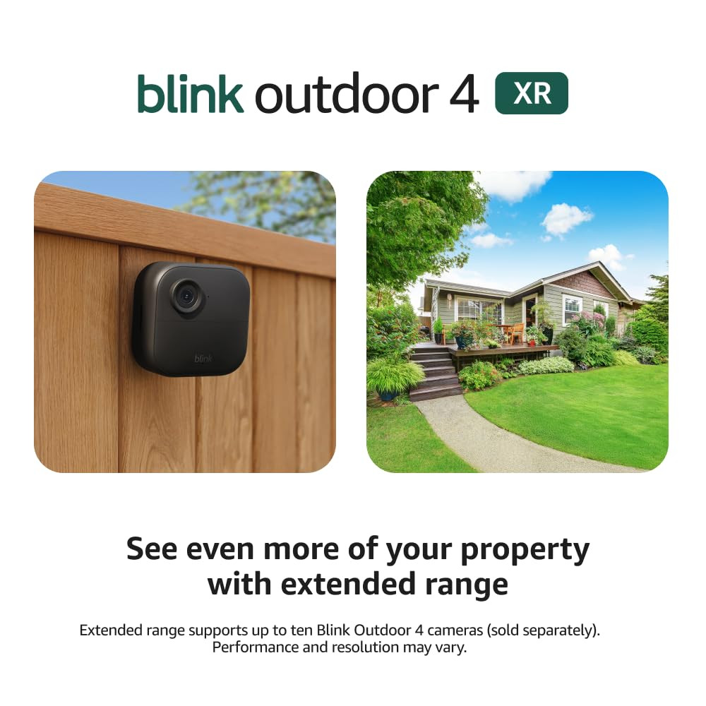 Blink Outdoor 4 XR – two-year battery wireless camera with 4x security coverage, 1000 ft open-air range or 400 ft with typical use — 2 camera system | Amazon (US)