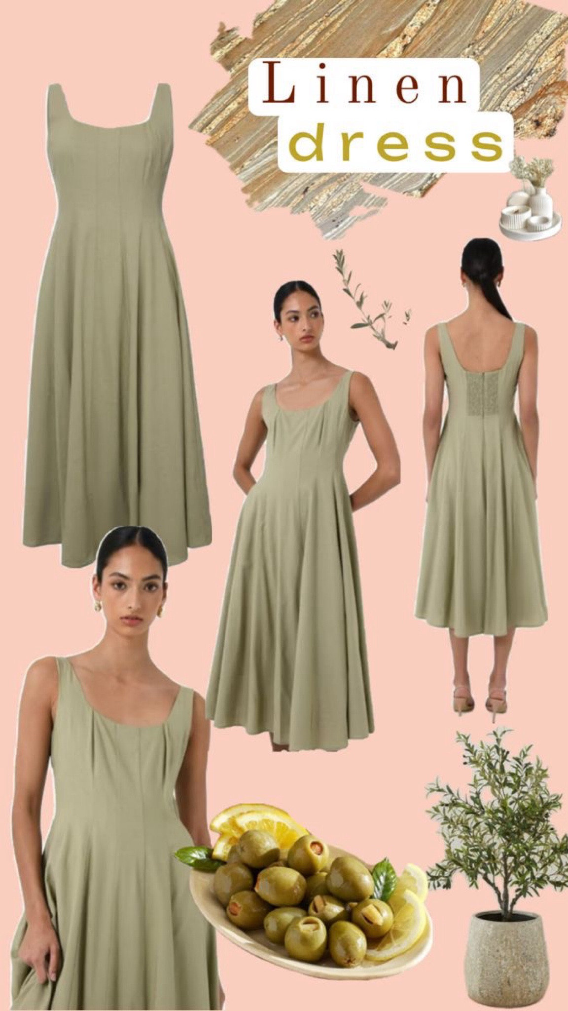Linen dress
Olive 🫒 

#LTKsummer #LTKaustralia #LTKwedding