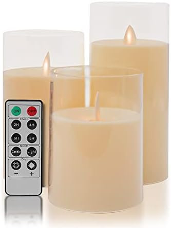 Flameless Candles Flickering Battery Operated Candles Pack of 3(D: 3"x H: 4"5"6") LED Candles Mad... | Amazon (US)