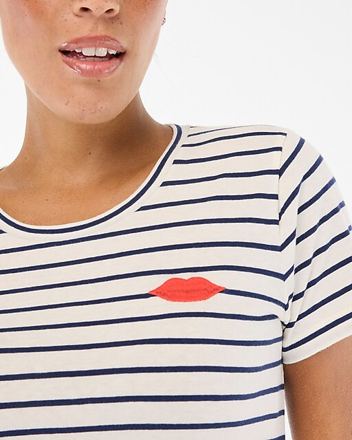 Lips striped graphic tee | J.Crew Factory