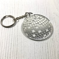 Acrylic Mirrored Disco Ball Keychain, Keychain For Musician, Teacher Gift, Engraved Acrylic | Etsy (US)
