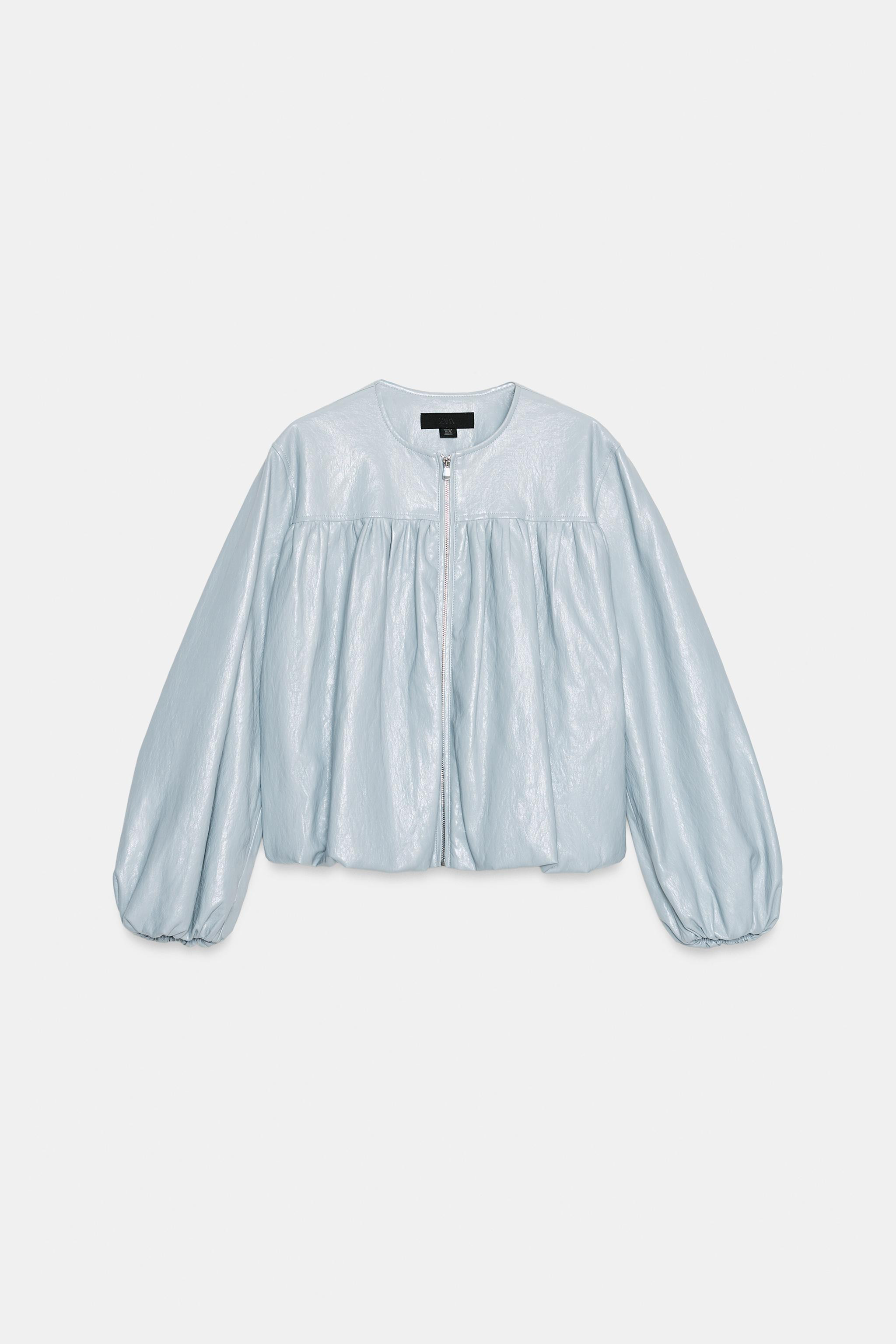 FAUX LEATHER BALLOON JACKET | Zara US