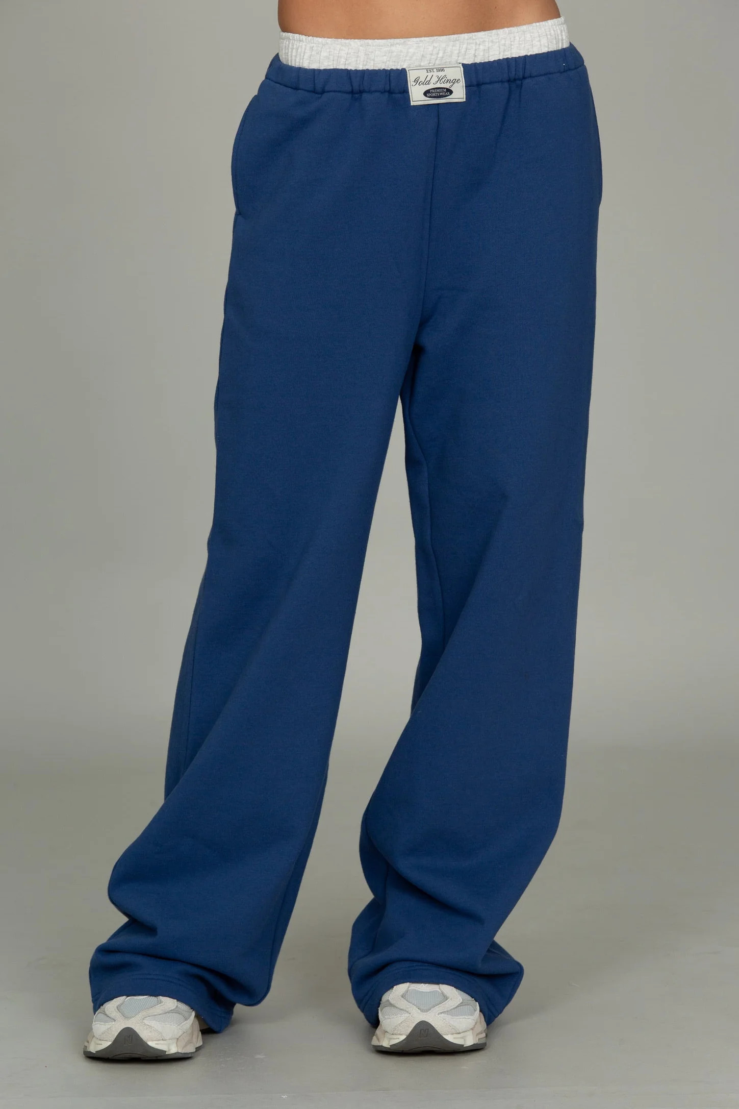 Azure Wide Leg Sweatpant | Gold Hinge