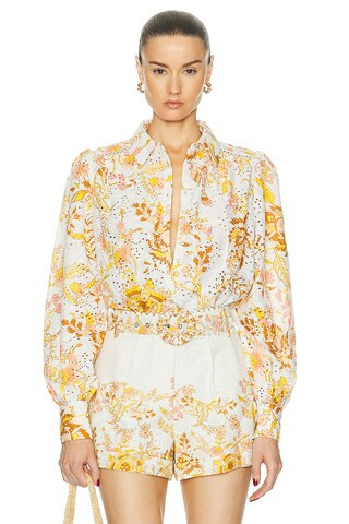 HEMANT AND NANDITA Tora Top With Cami in Off White | FWRD | FWRD 