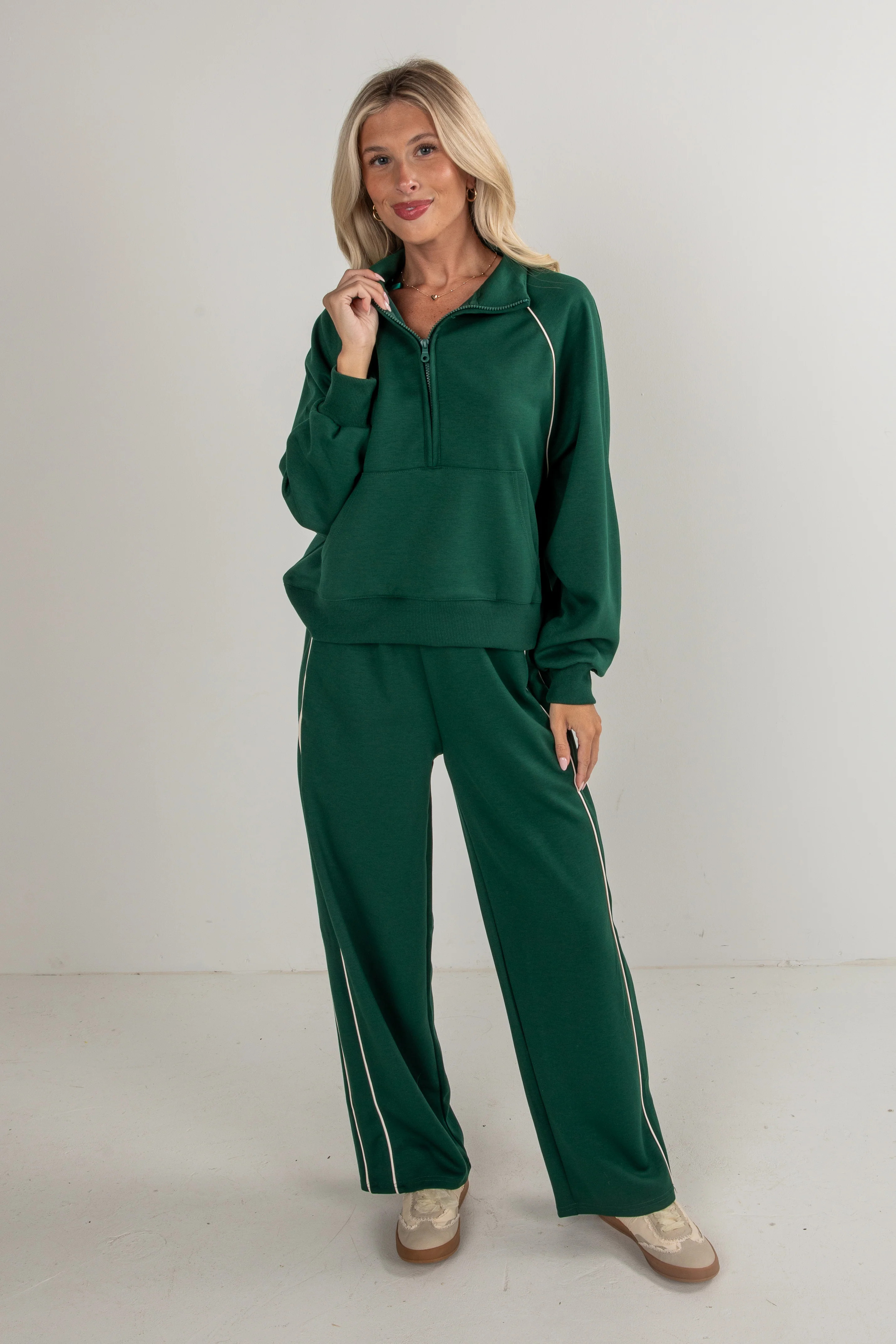 Trendy Green Sweatpants | Matching Track Suit | ShopDressUp | Dress Up