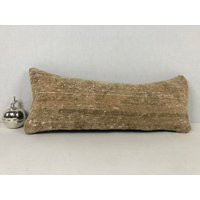 Handwoven Textured Pillow, 25x60 Kilim Turkish Tülü Decorative Throw Cushion Cover, Sofa Pillow | Etsy (US)