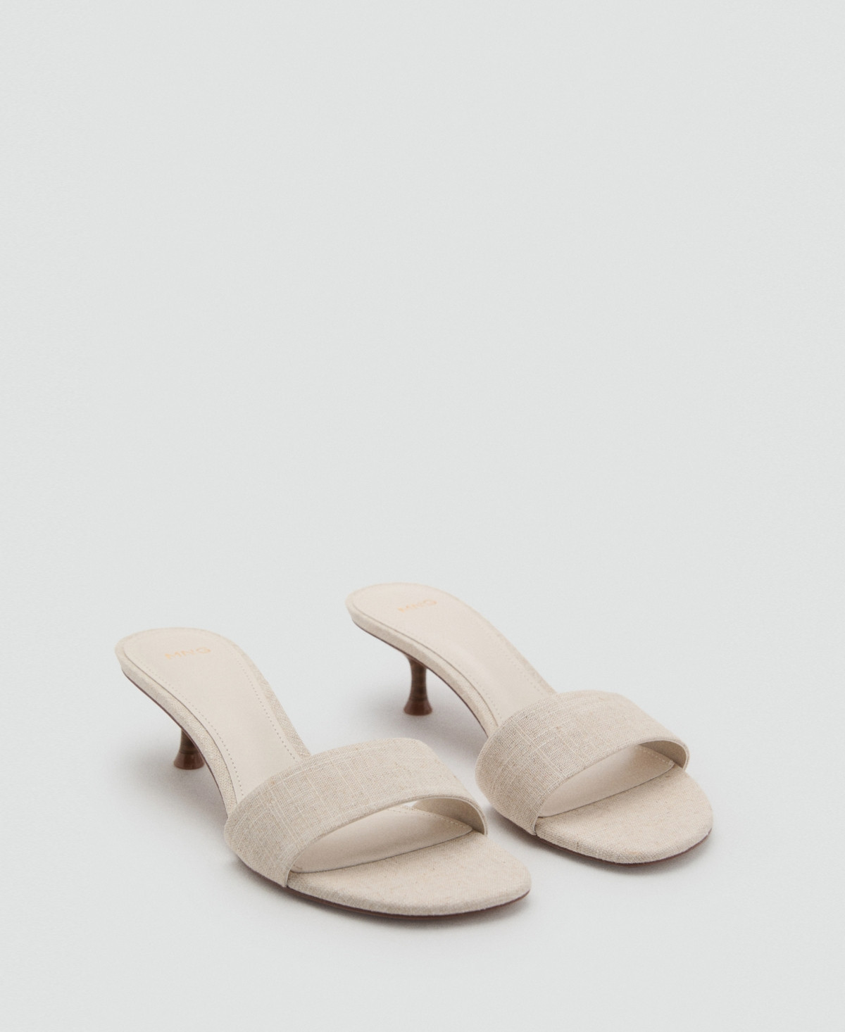 Mango Women's Kitten Heel Sandals - Beige | Macy's