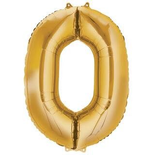 34" Gold Number Foil Balloon By Mayflower | Numeral 0 | Michaels® | Michaels Stores