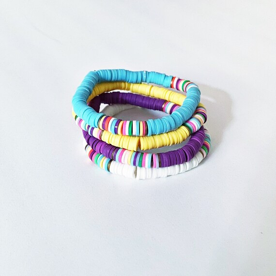 Multi Color Heishi Bead Bracelet | Etsy | Etsy (US)