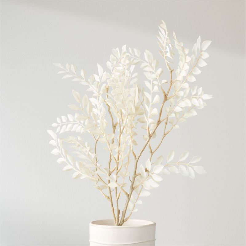 White Faux Ruscus Stem 27" + Reviews | CB2 | CB2